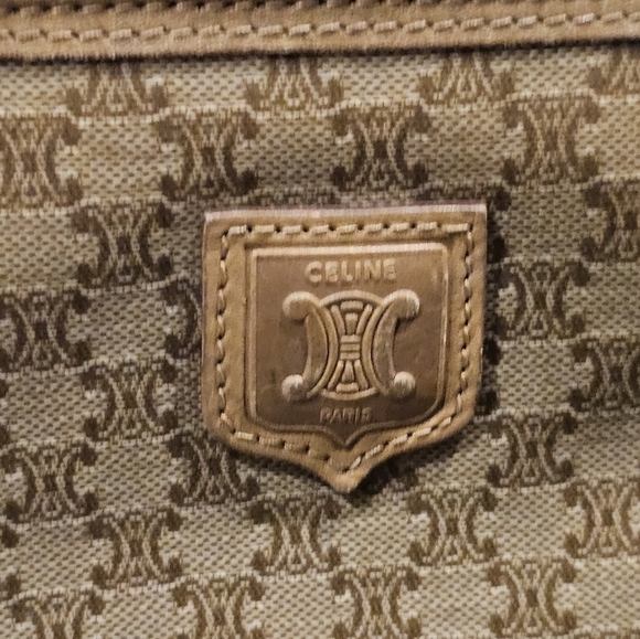 Céline Macadam Monogram Vintage Coated Canvas Clutch with Strap & Twilly Added - Picture 6 of 16